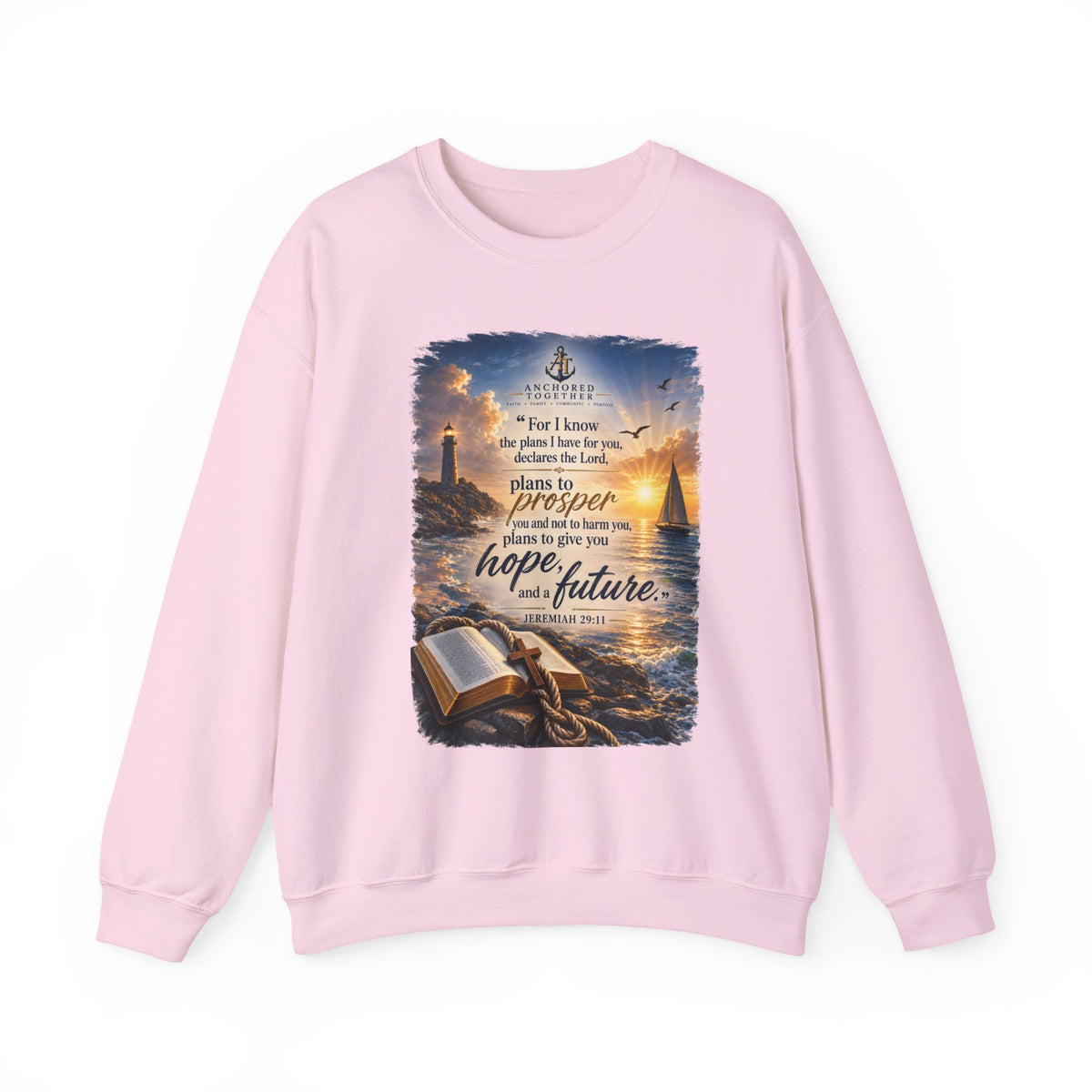 Jeremiah 29:11 Crewneck Sweatshirt — 'Plans to Prosper' Christian Faith Gift for Women