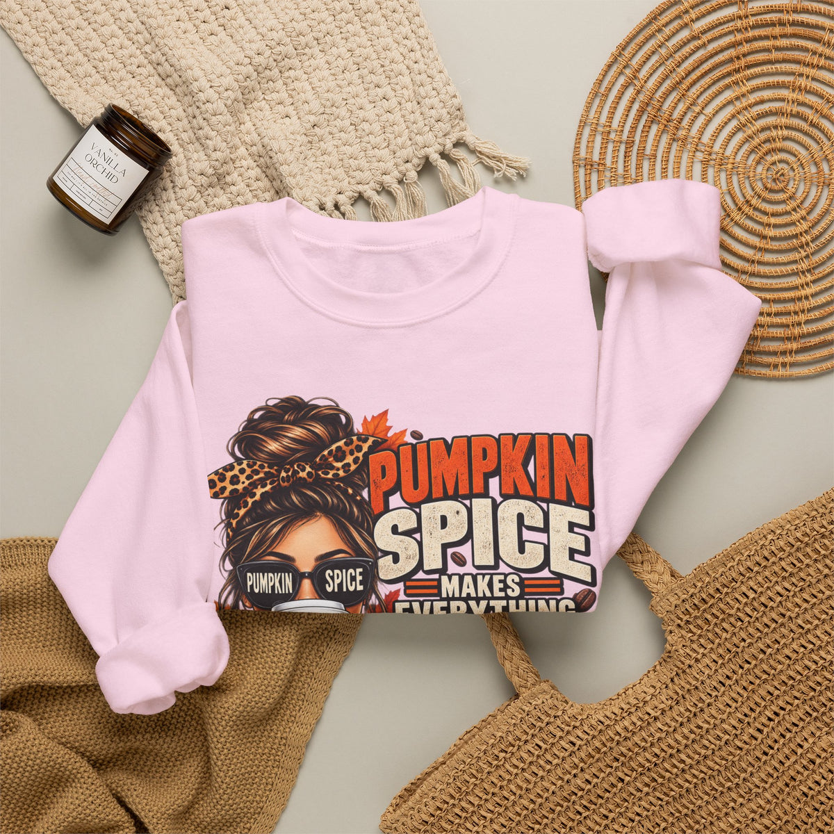 Pumpkin Spice Makes Everything Nice – Cozy Fall Sweatshirt