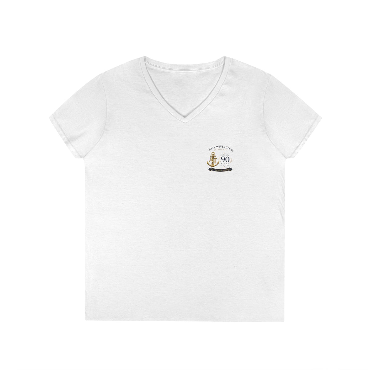 Navy Wives Club 90th Anniversary Reunion Tee — Military Wife V-Neck Gift Shirt