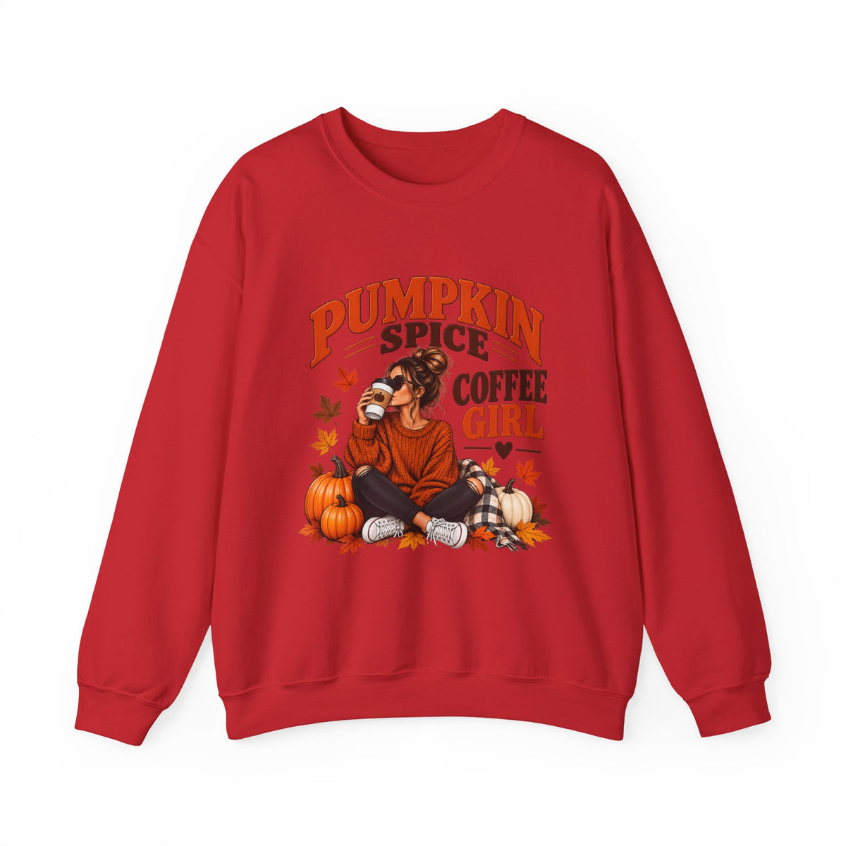 Pumpkin Spice Coffee Girl Sweatshirt — Cozy Fall Pullover for Coffee Lovers