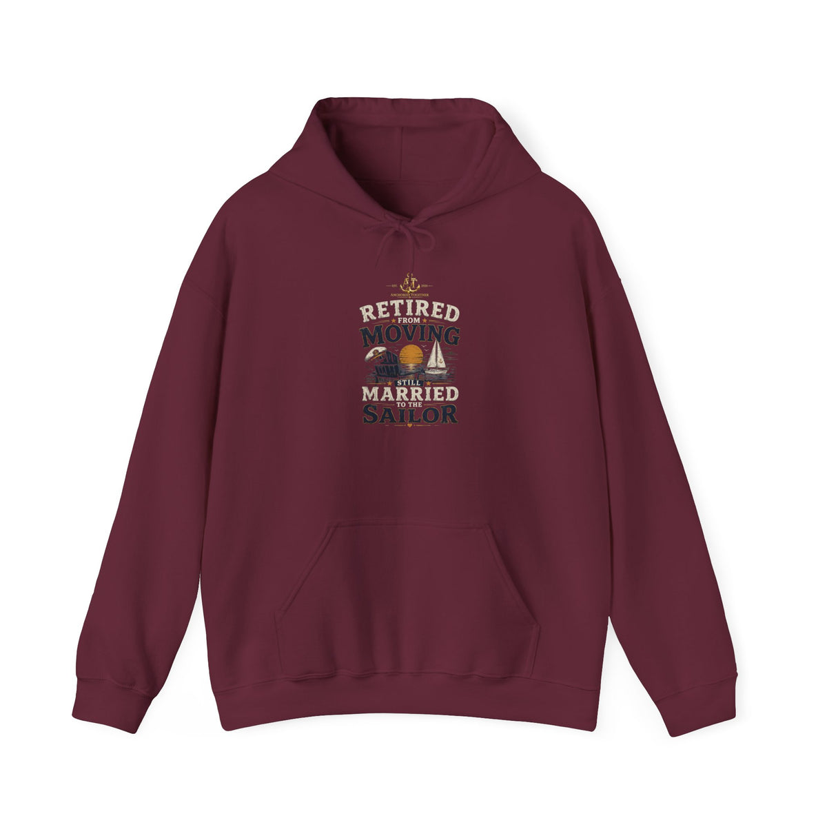 Retired Sailor Hoodie – "Retired Moving Weathered Sailor" Nautical Retirement Sweatshirt