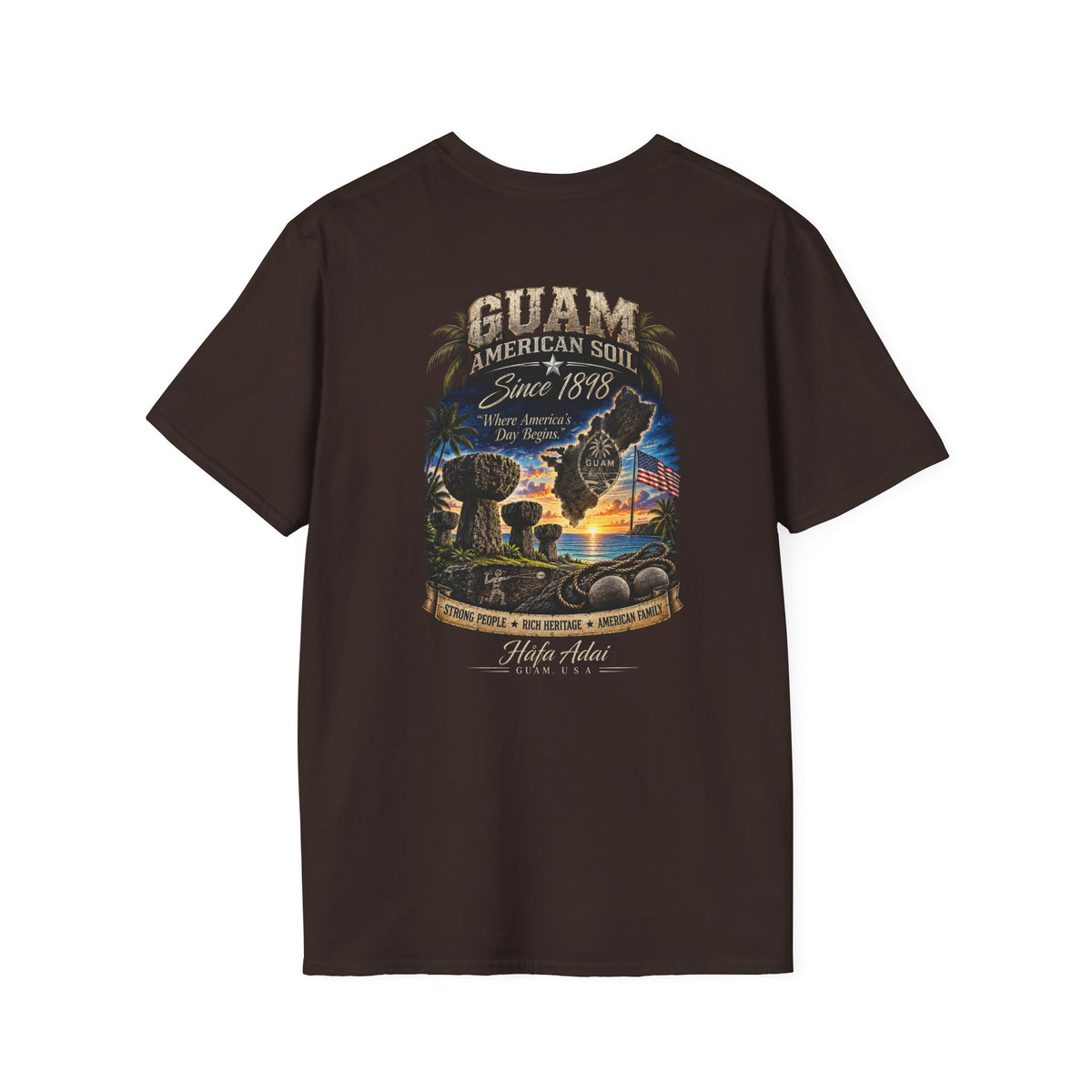 Guam American Soil Since 1898 Graphic T-Shirt - Håfa Adai Pride