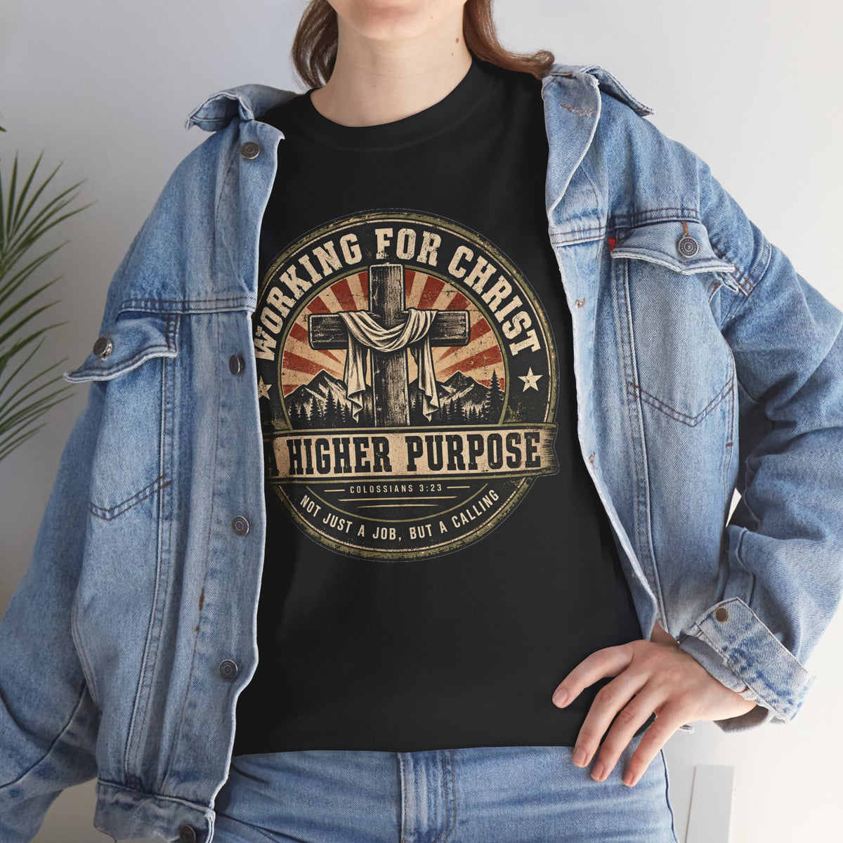 Chaplain T‑Shirt — "Working for Christ: A Higher Purpose" Christian Tee