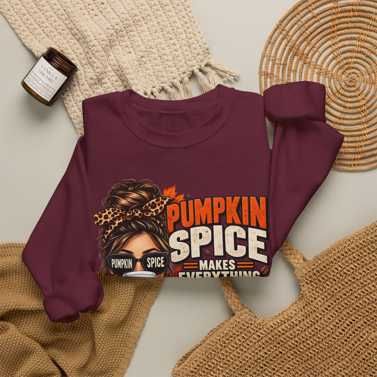 Pumpkin Spice Makes Everything Nice – Cozy Fall Sweatshirt
