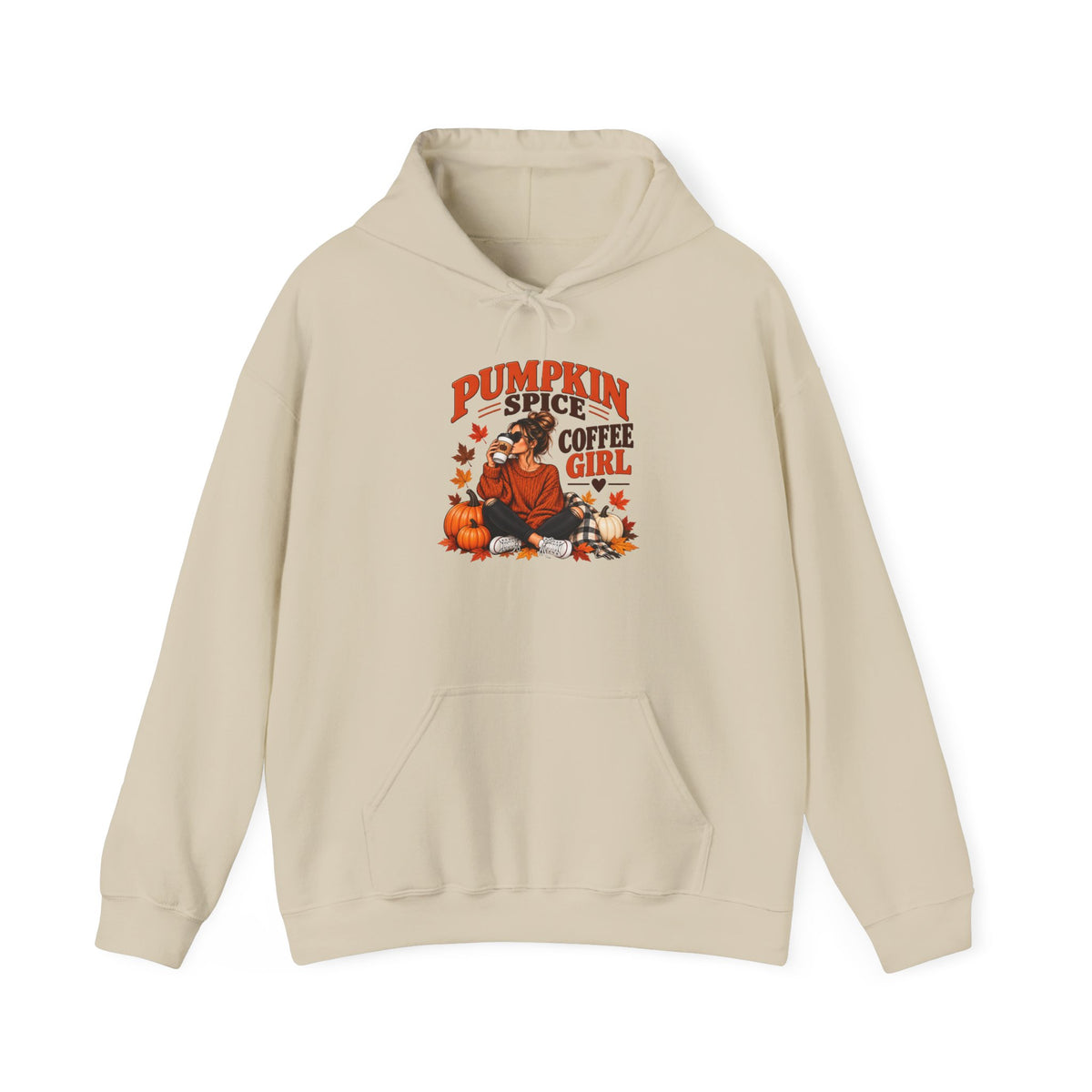 Pumpkin Spice Coffee Girl Hoodie — Fall Pumpkin Latte Graphic Sweatshirt