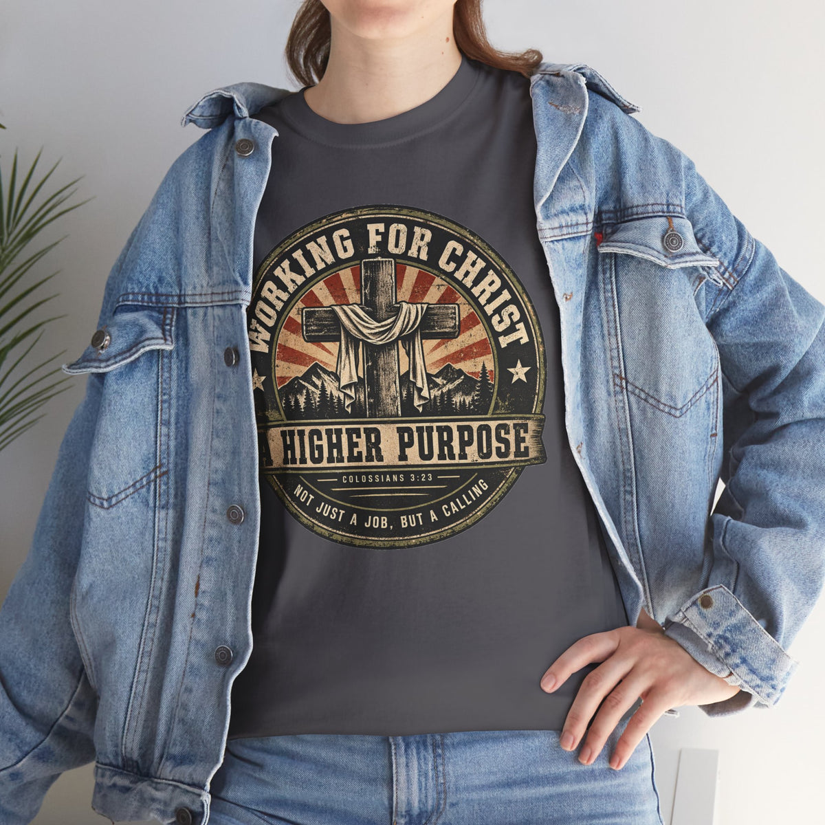 Chaplain T‑Shirt — "Working for Christ: A Higher Purpose" Christian Tee
