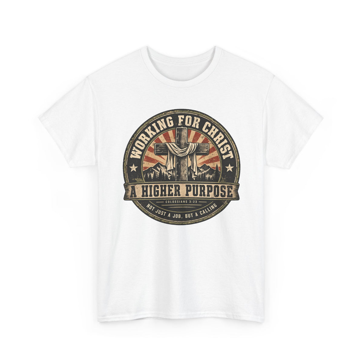 Chaplain T‑Shirt — "Working for Christ: A Higher Purpose" Christian Tee