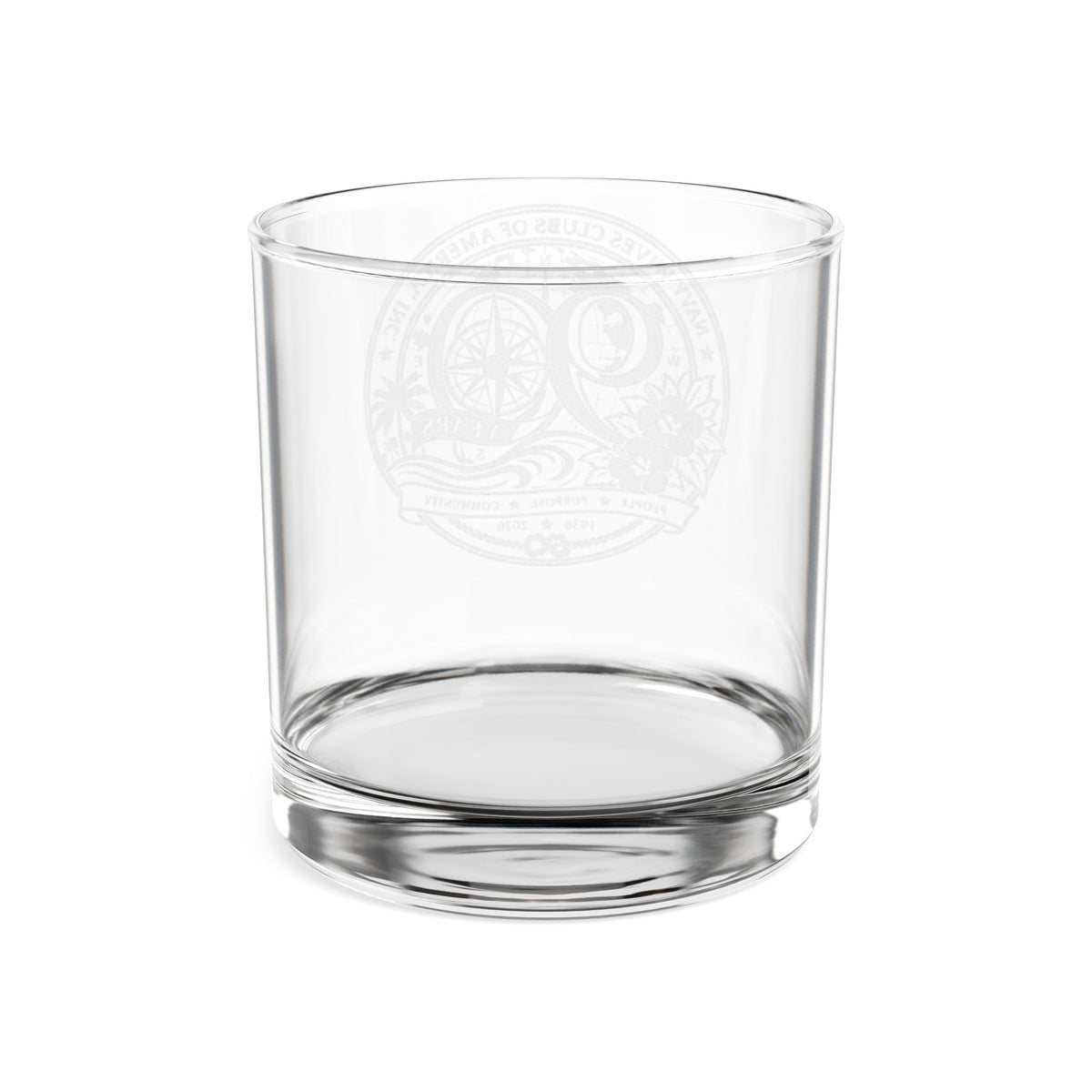 Navy Wives 90th Anniversary Whiskey Glass, 10.5oz (Engraving)