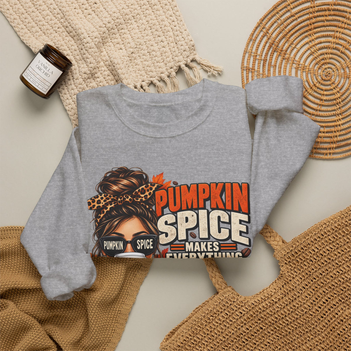 Pumpkin Spice Makes Everything Nice – Cozy Fall Sweatshirt
