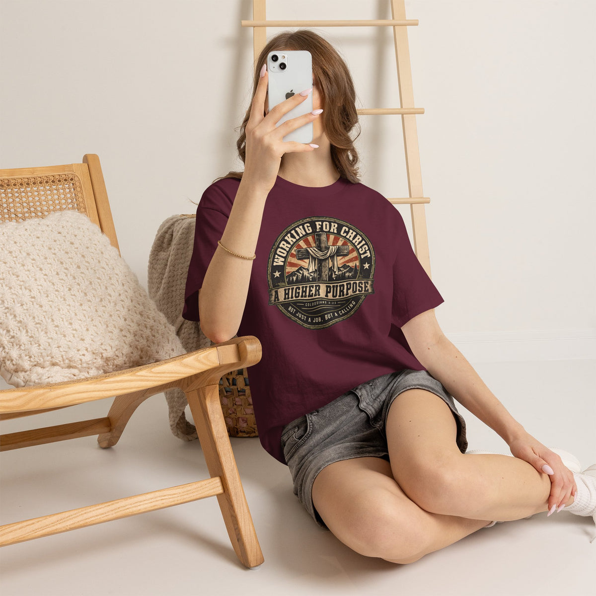 Chaplain T‑Shirt — "Working for Christ: A Higher Purpose" Christian Tee