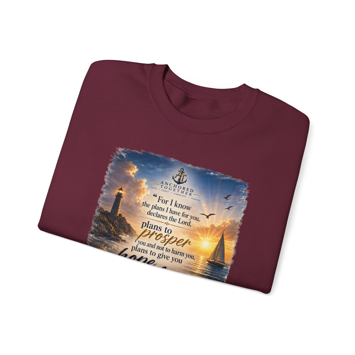Jeremiah 29:11 Crewneck Sweatshirt — 'Plans to Prosper' Christian Faith Gift for Women