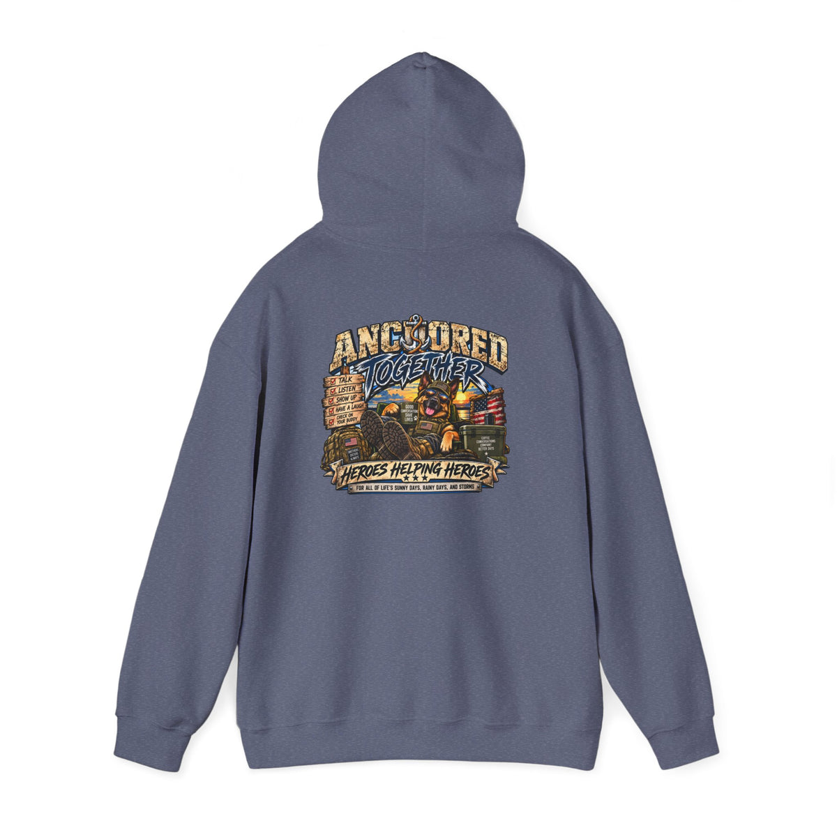 Anchored Together Hoodie — Heros Helping Heros