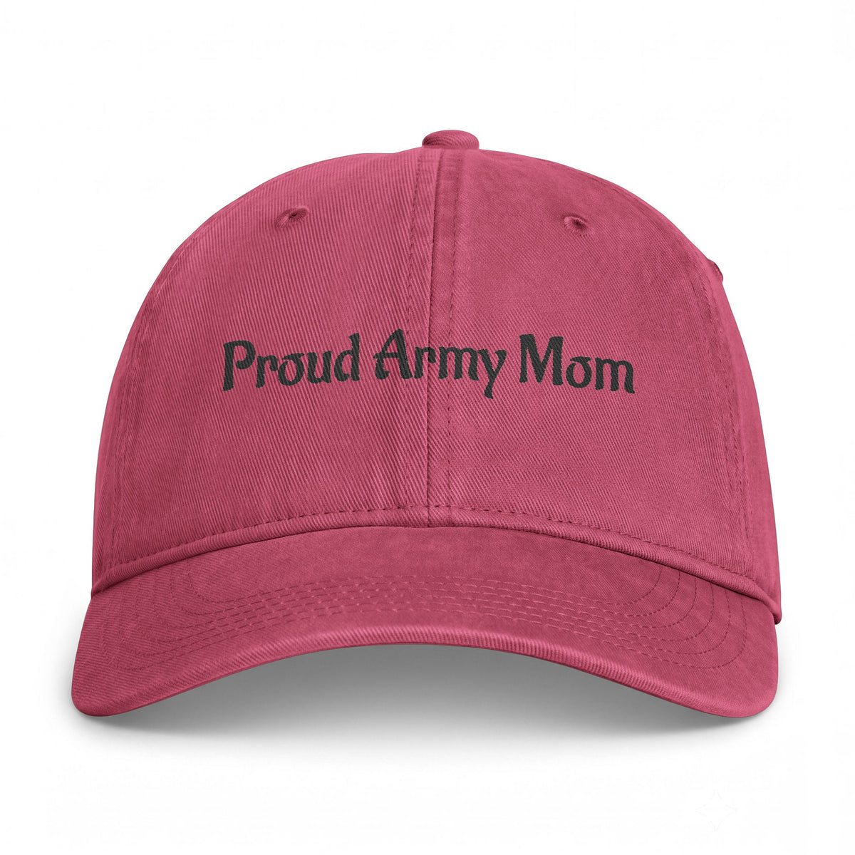 Proud Army Mom Embroidered Hat | Washed Cotton Baseball Cap