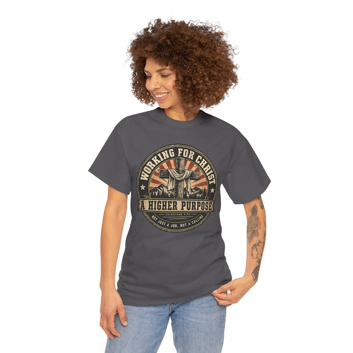 Chaplain T‑Shirt — "Working for Christ: A Higher Purpose" Christian Tee