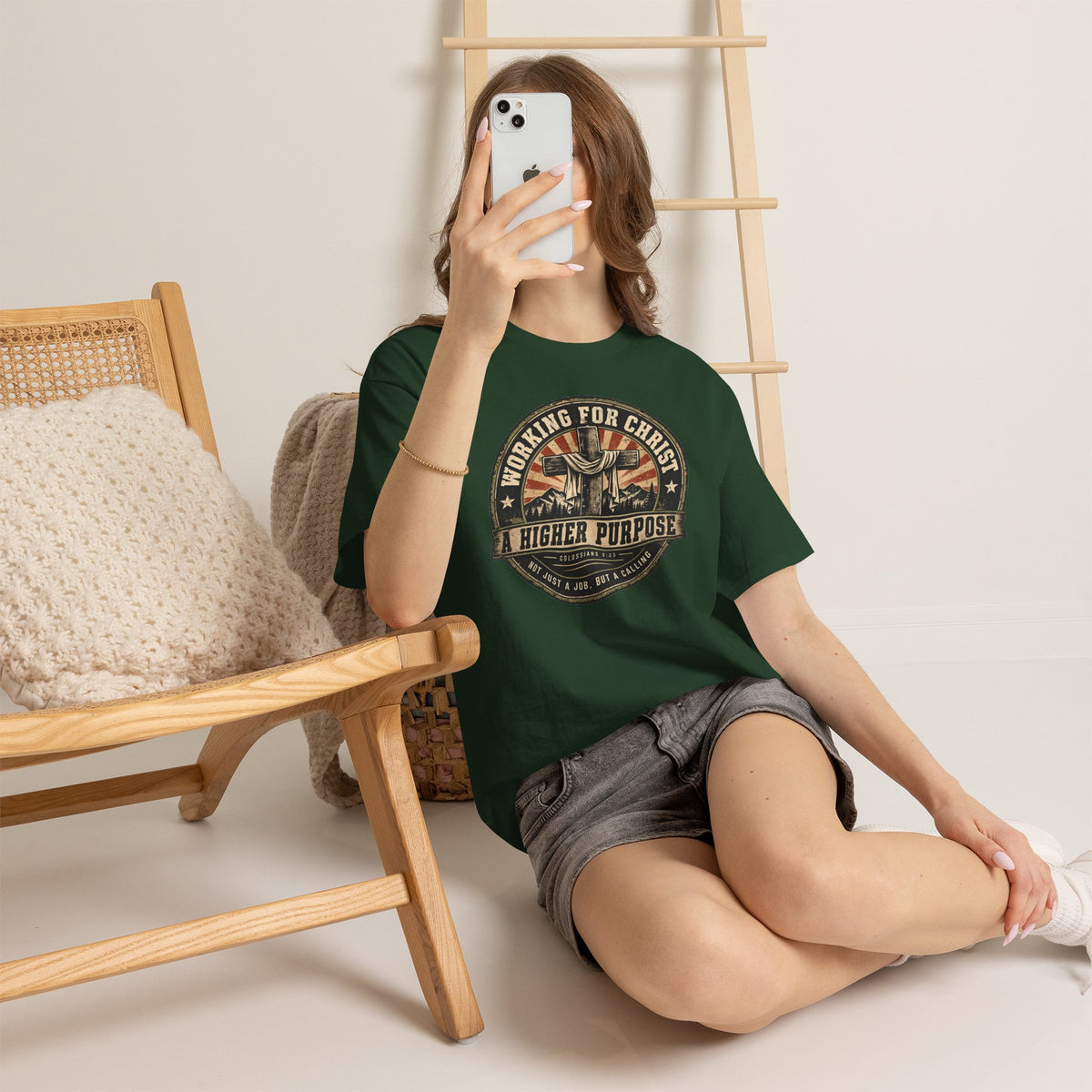 Chaplain T‑Shirt — "Working for Christ: A Higher Purpose" Christian Tee