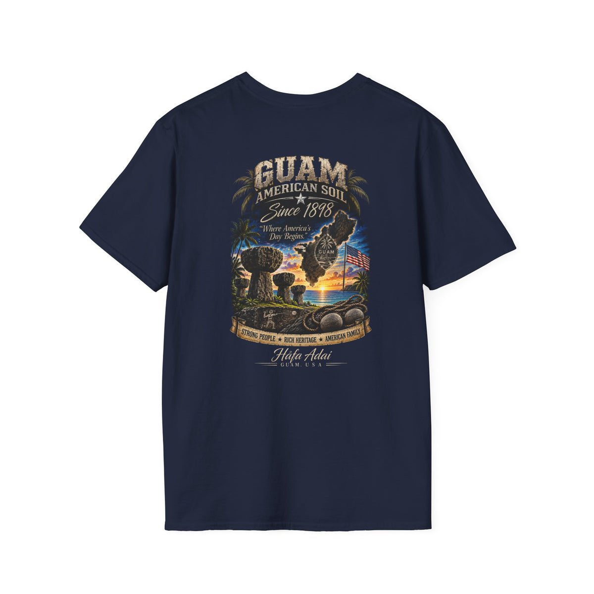 Guam American Soil Since 1898 Graphic T-Shirt - Håfa Adai Pride