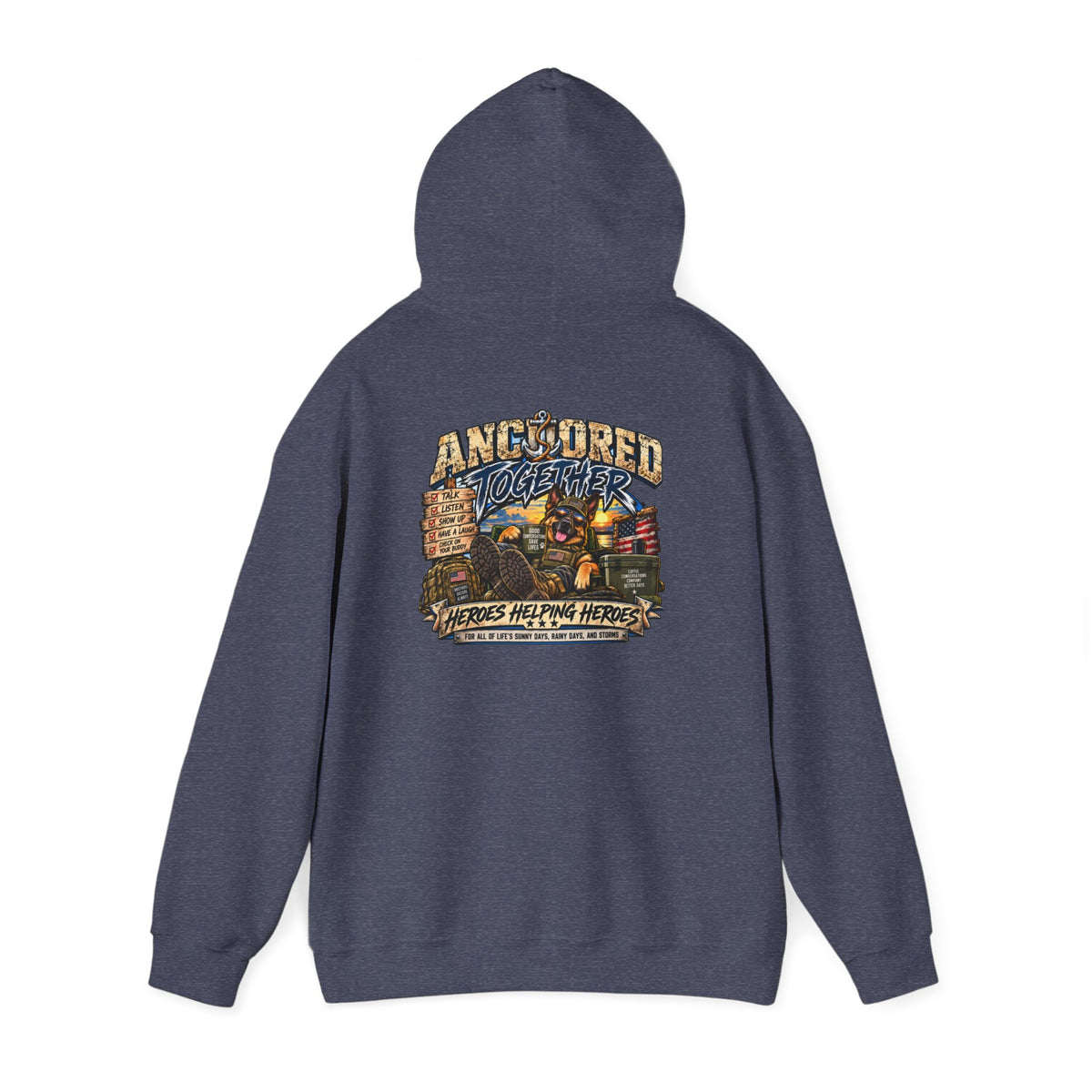 Anchored Together Hoodie — Heros Helping Heros