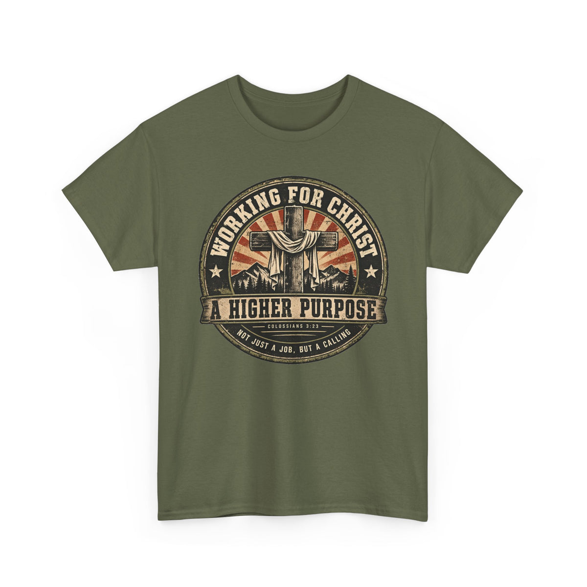 Chaplain T‑Shirt — "Working for Christ: A Higher Purpose" Christian Tee