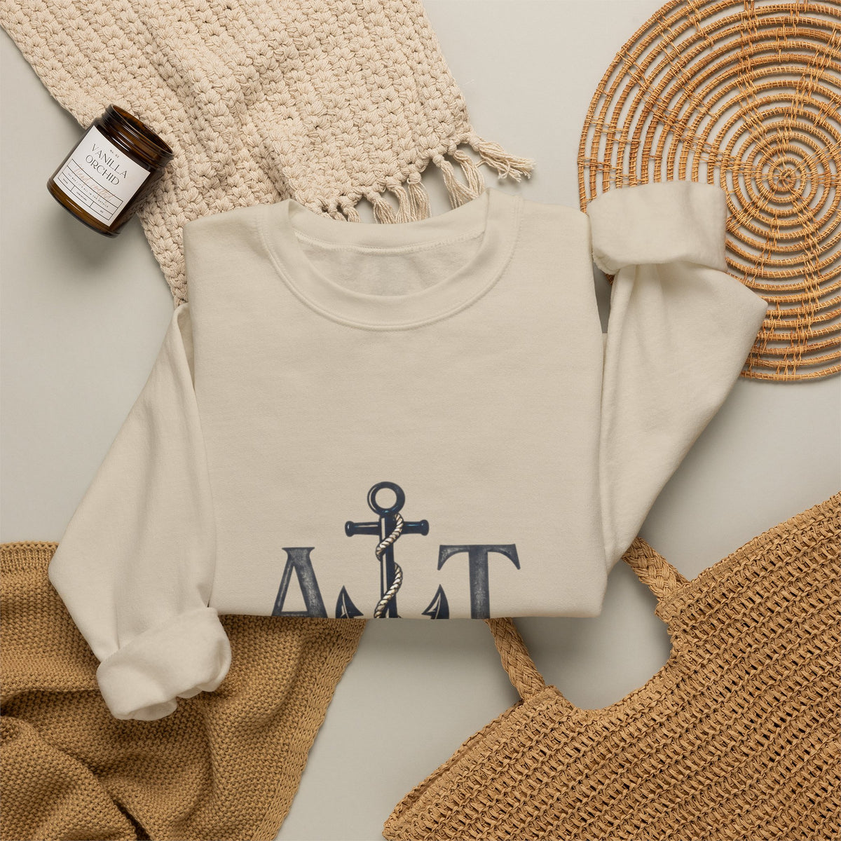 Miles Apart, Anchored Together — Military Deployment Sweatshirt | Navy Wife