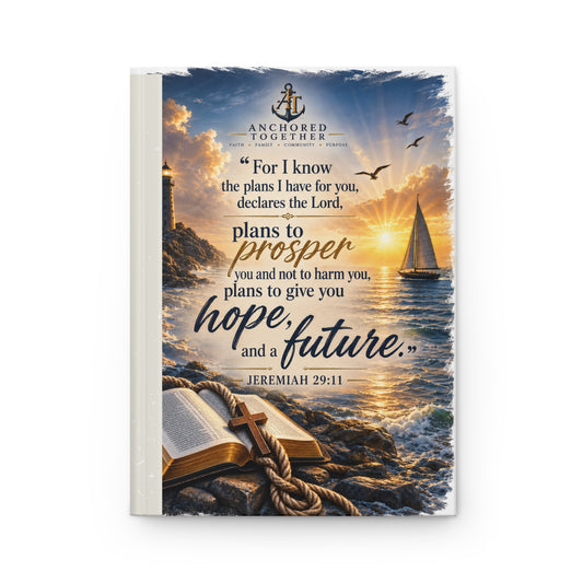 Jeremiah 29:11 Hardcover Journal — Christian Gift for Women, Faith Lined Notebook