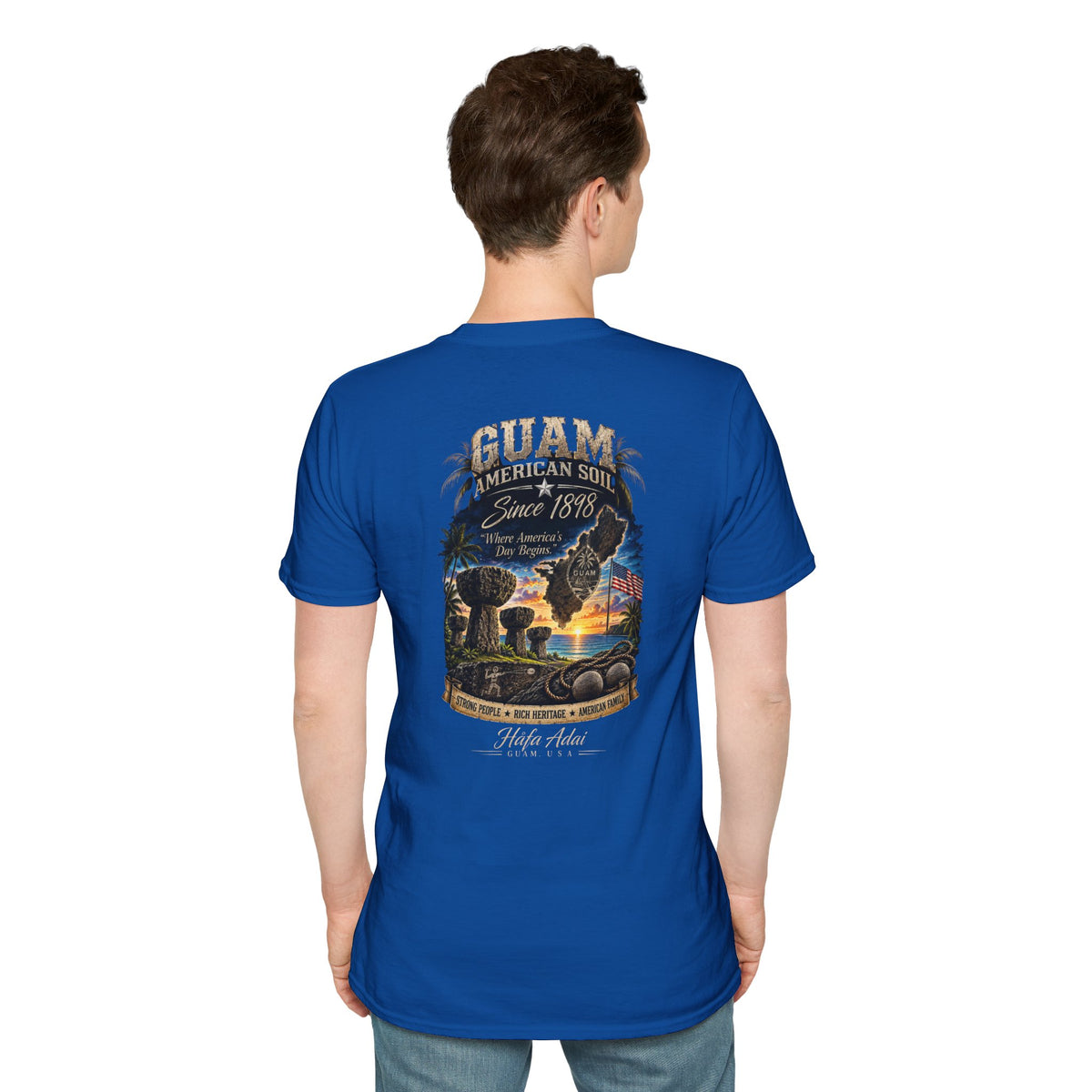 Guam American Soil Since 1898 Graphic T-Shirt - Håfa Adai Pride