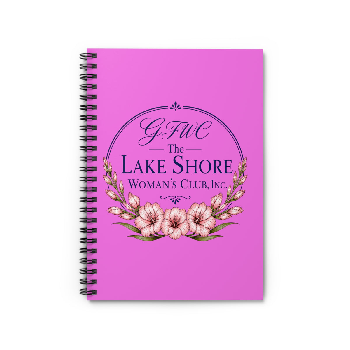Lake Shore Woman's Club Spiral Notebook — Floral Ruled Journal