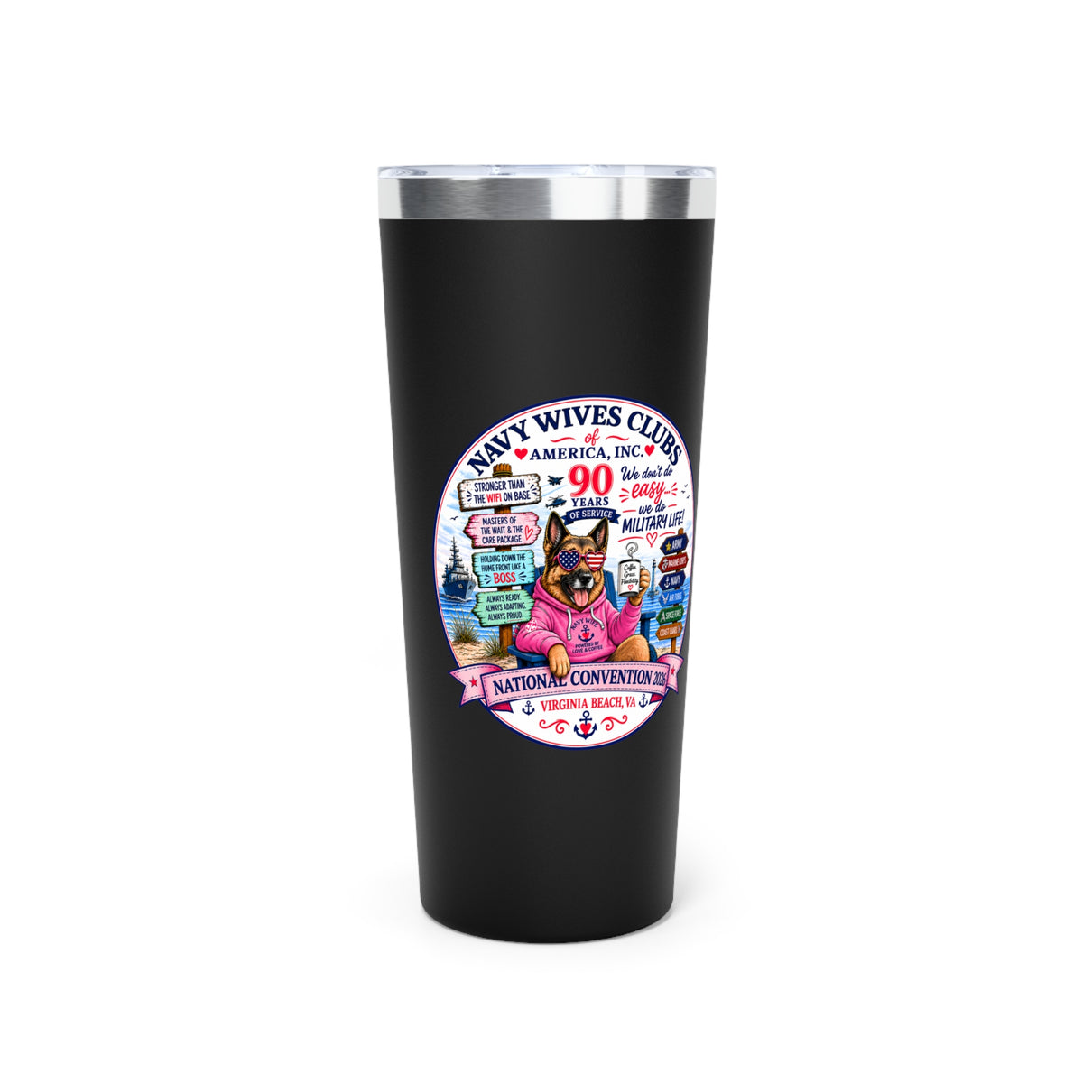22oz Copper Vacuum Tumbler – “Passionate National President” Insulated Travel Cup