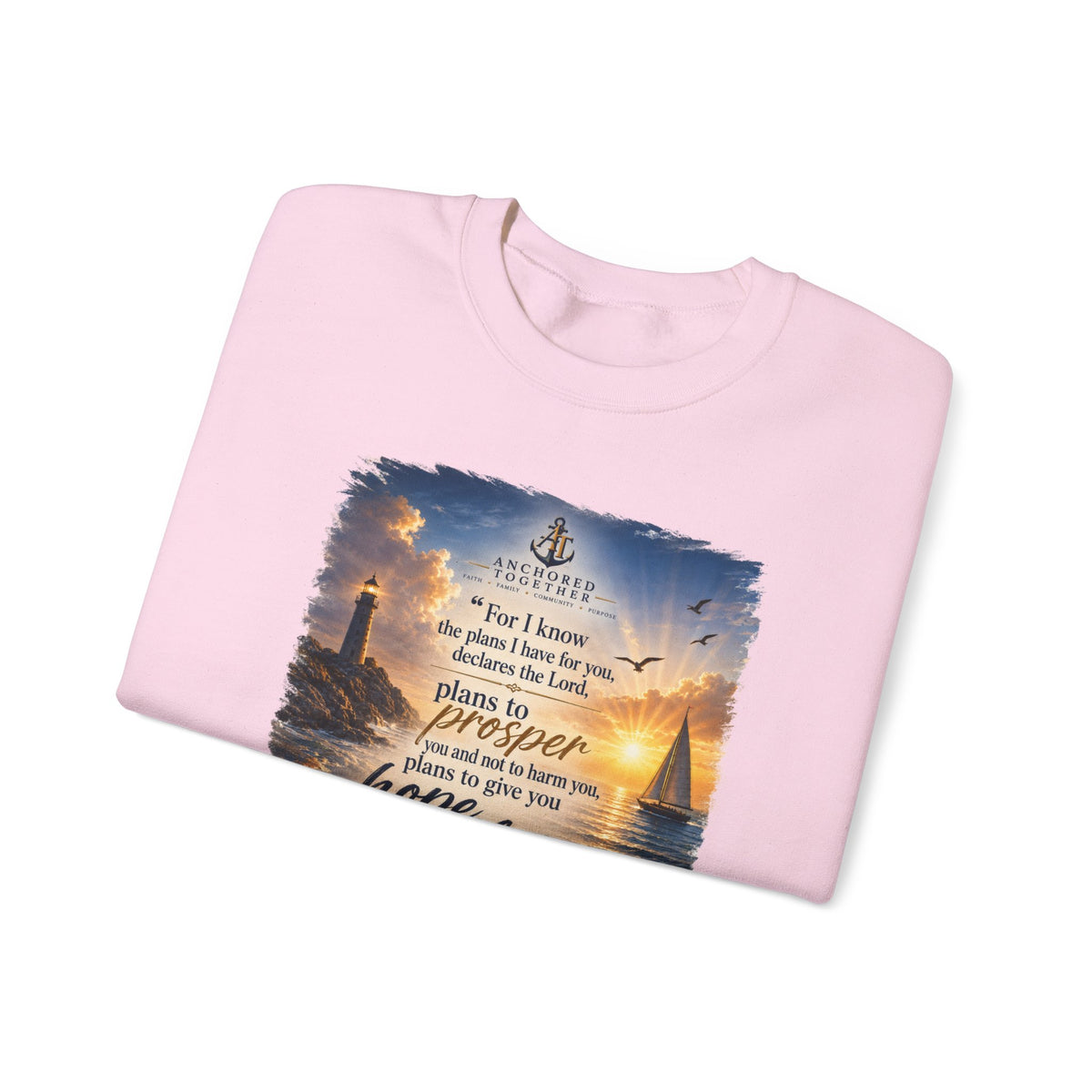 Jeremiah 29:11 Crewneck Sweatshirt — 'Plans to Prosper' Christian Faith Gift for Women