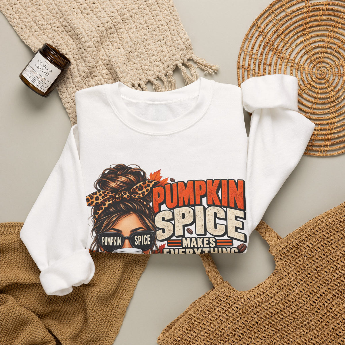 Pumpkin Spice Makes Everything Nice – Cozy Fall Sweatshirt