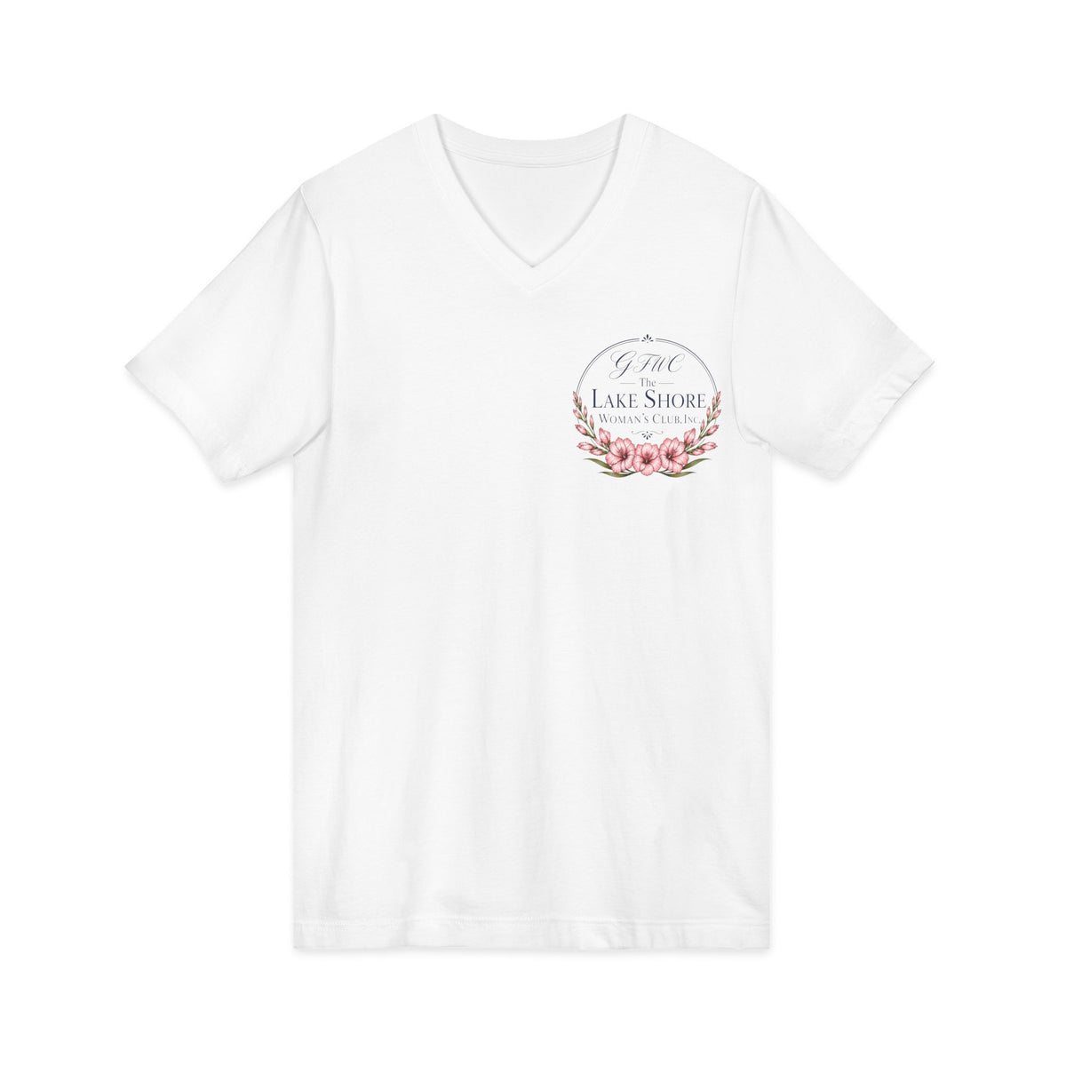 GFWC Unisex Jersey Short Sleeve V-Neck Tee