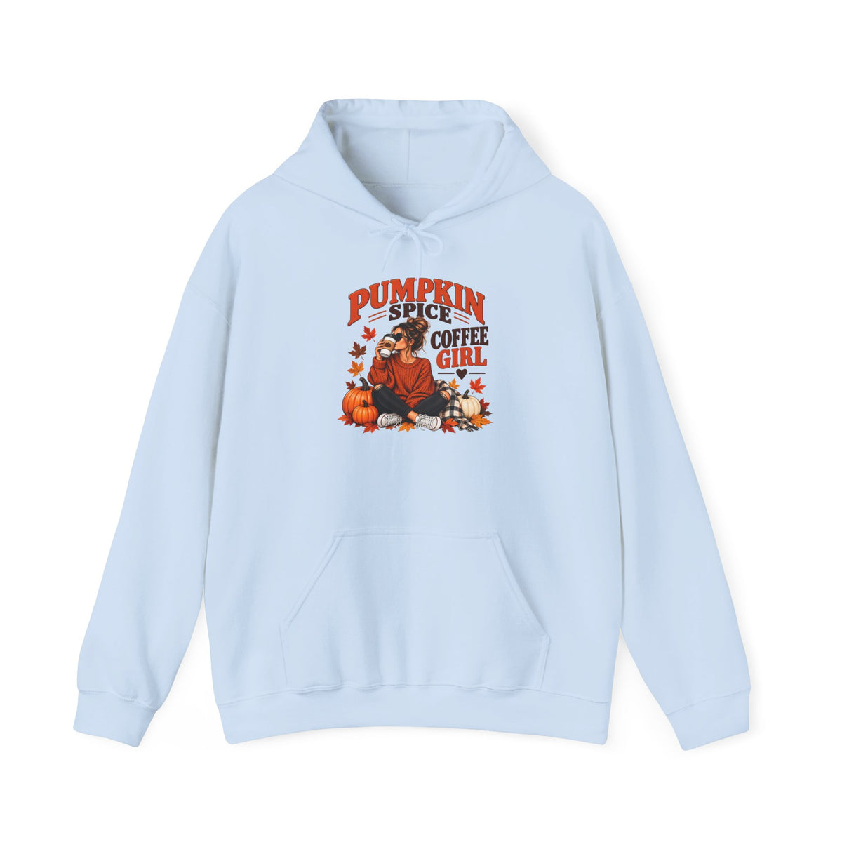 Pumpkin Spice Coffee Girl Hoodie — Fall Pumpkin Latte Graphic Sweatshirt