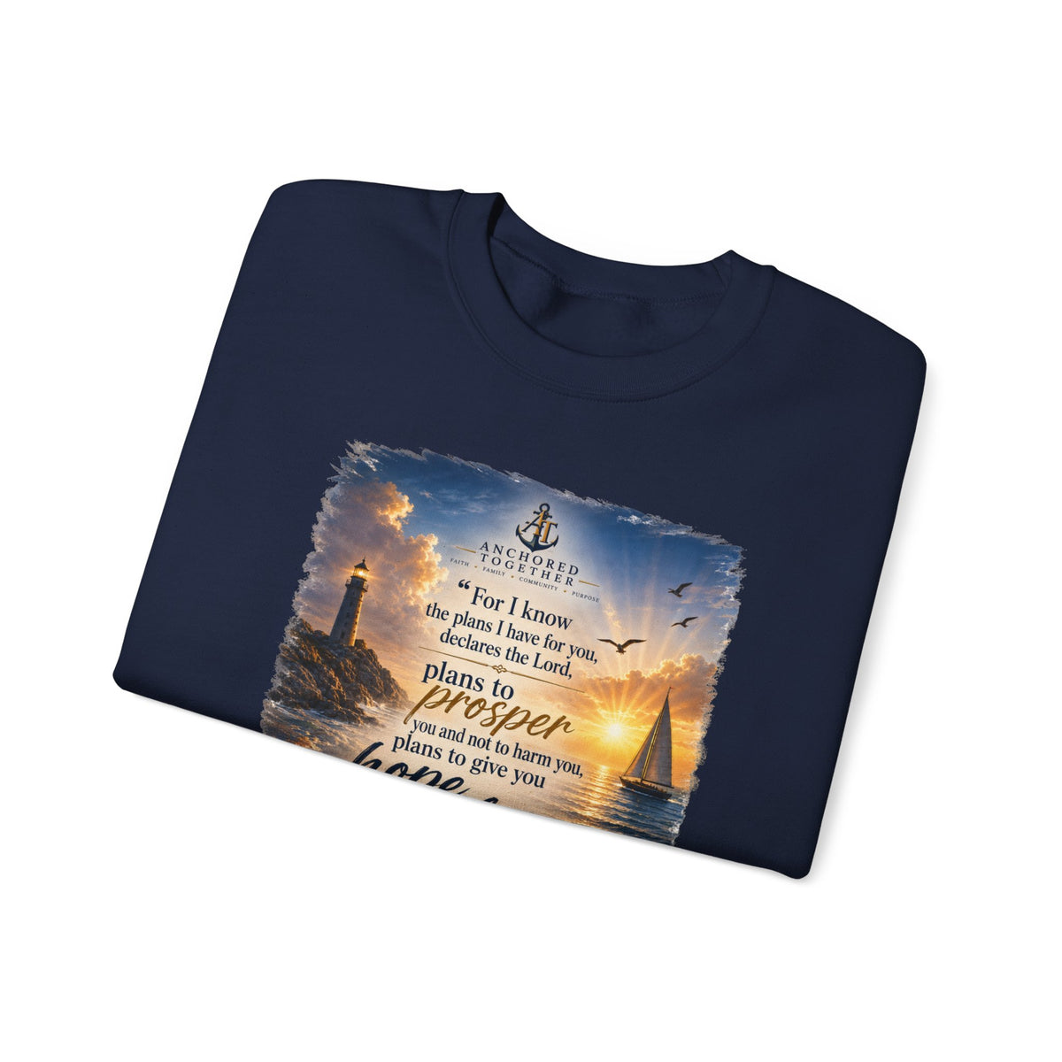 Jeremiah 29:11 Crewneck Sweatshirt — 'Plans to Prosper' Christian Faith Gift for Women