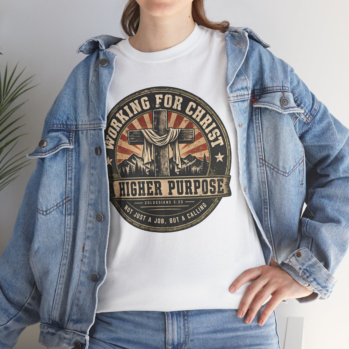 Chaplain T‑Shirt — "Working for Christ: A Higher Purpose" Christian Tee