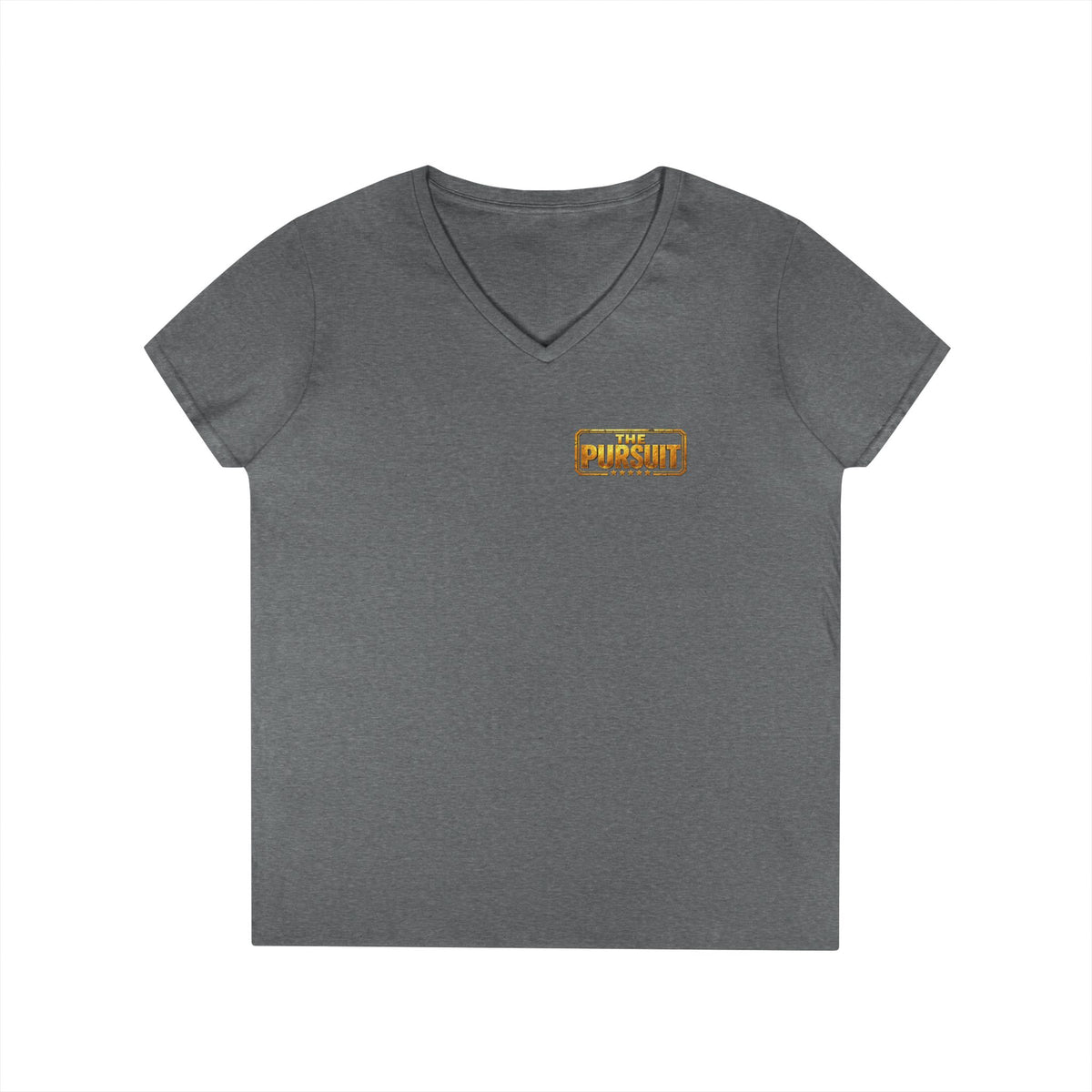 The Pursuit Mission in Progress V-Neck Tee — Travel Packing Graphic