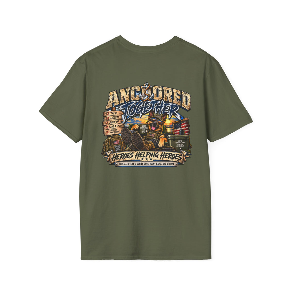 Anchored Together T-Shirt — Heroes Helping Heroes Vintage