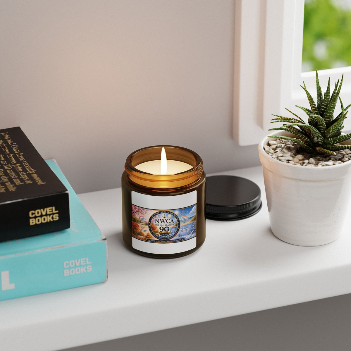NWCA 90th Anniversary Scented Soy Candle — Amber Jar (Multiple Sizes)