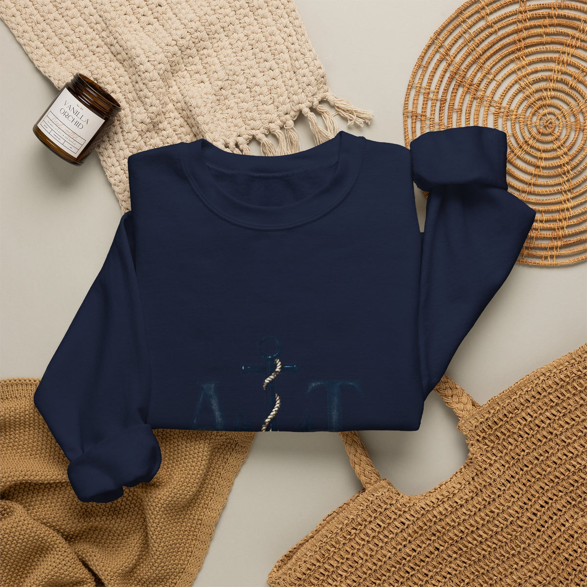 Miles Apart, Anchored Together — Military Deployment Sweatshirt | Navy Wife