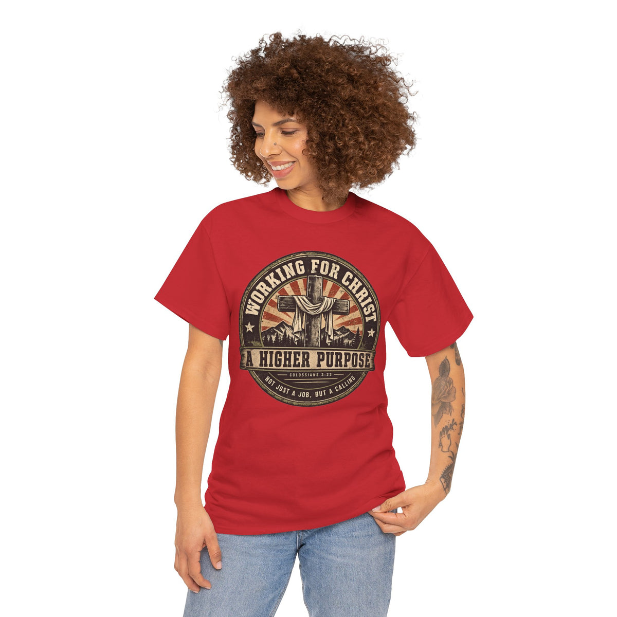 Chaplain T‑Shirt — "Working for Christ: A Higher Purpose" Christian Tee