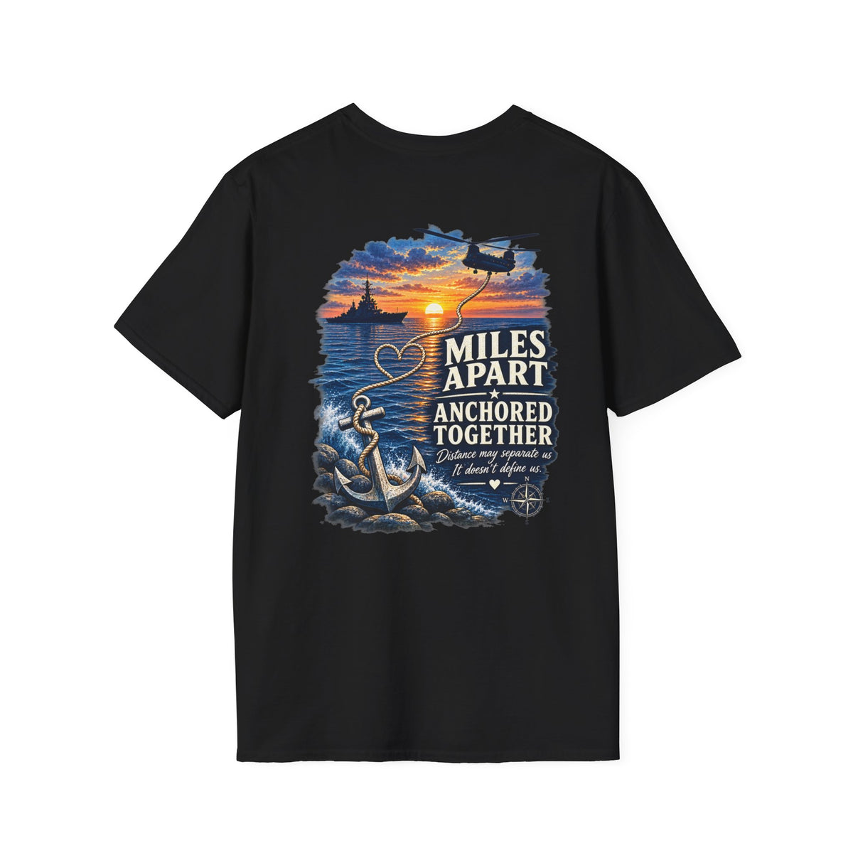 Miles Apart, Anchored Together — Military Deployment Shirt