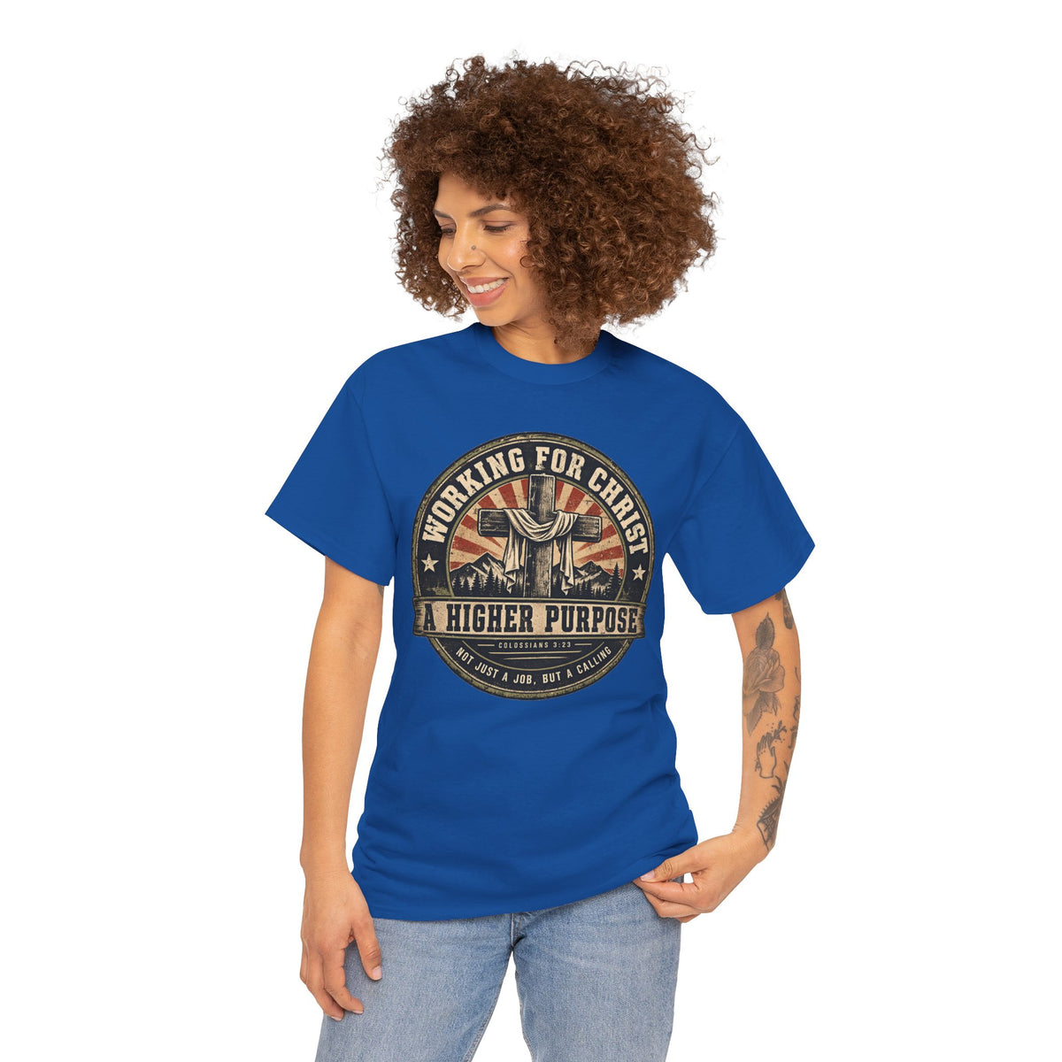 Chaplain T‑Shirt — "Working for Christ: A Higher Purpose" Christian Tee