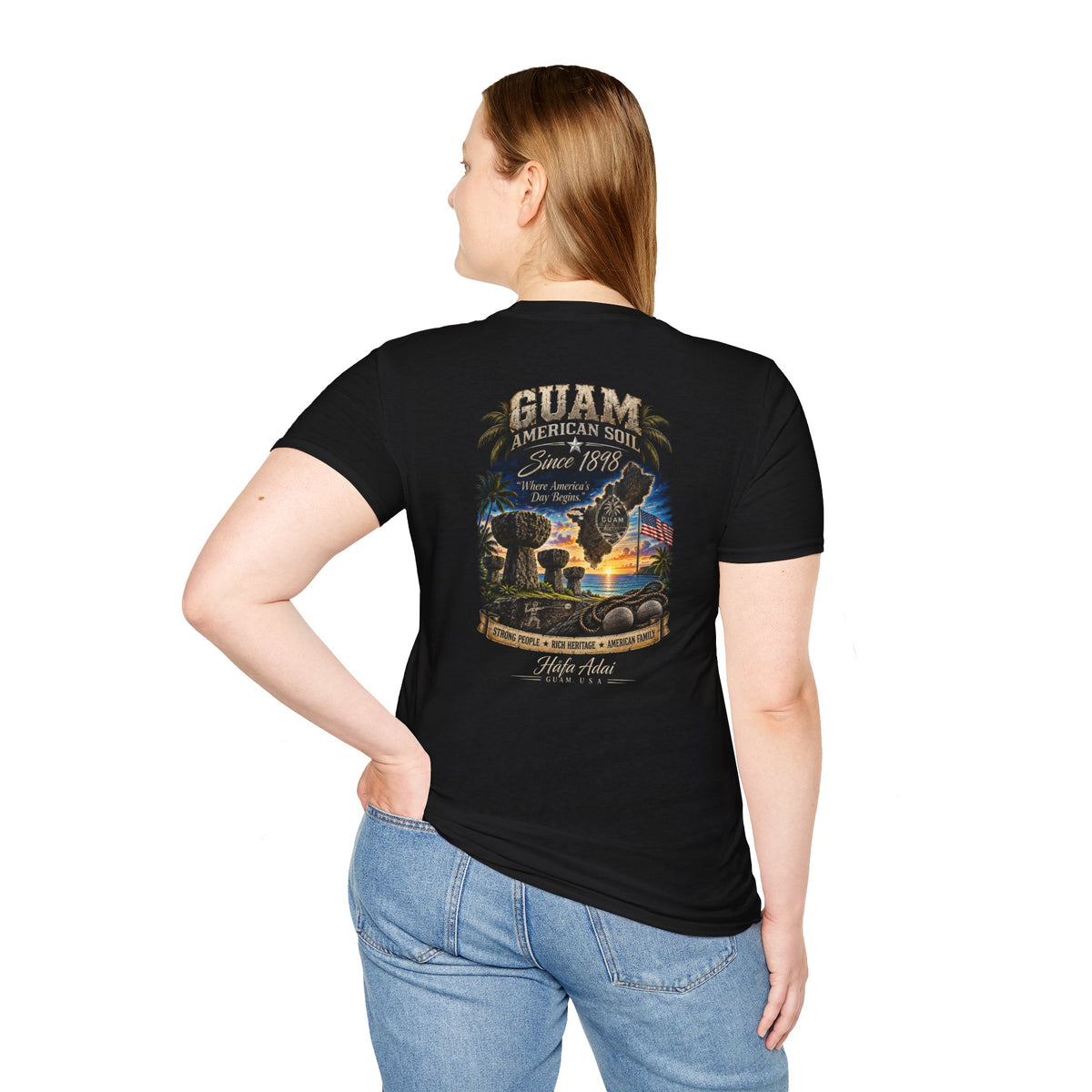 Guam American Soil Since 1898 Graphic T-Shirt - Håfa Adai Pride