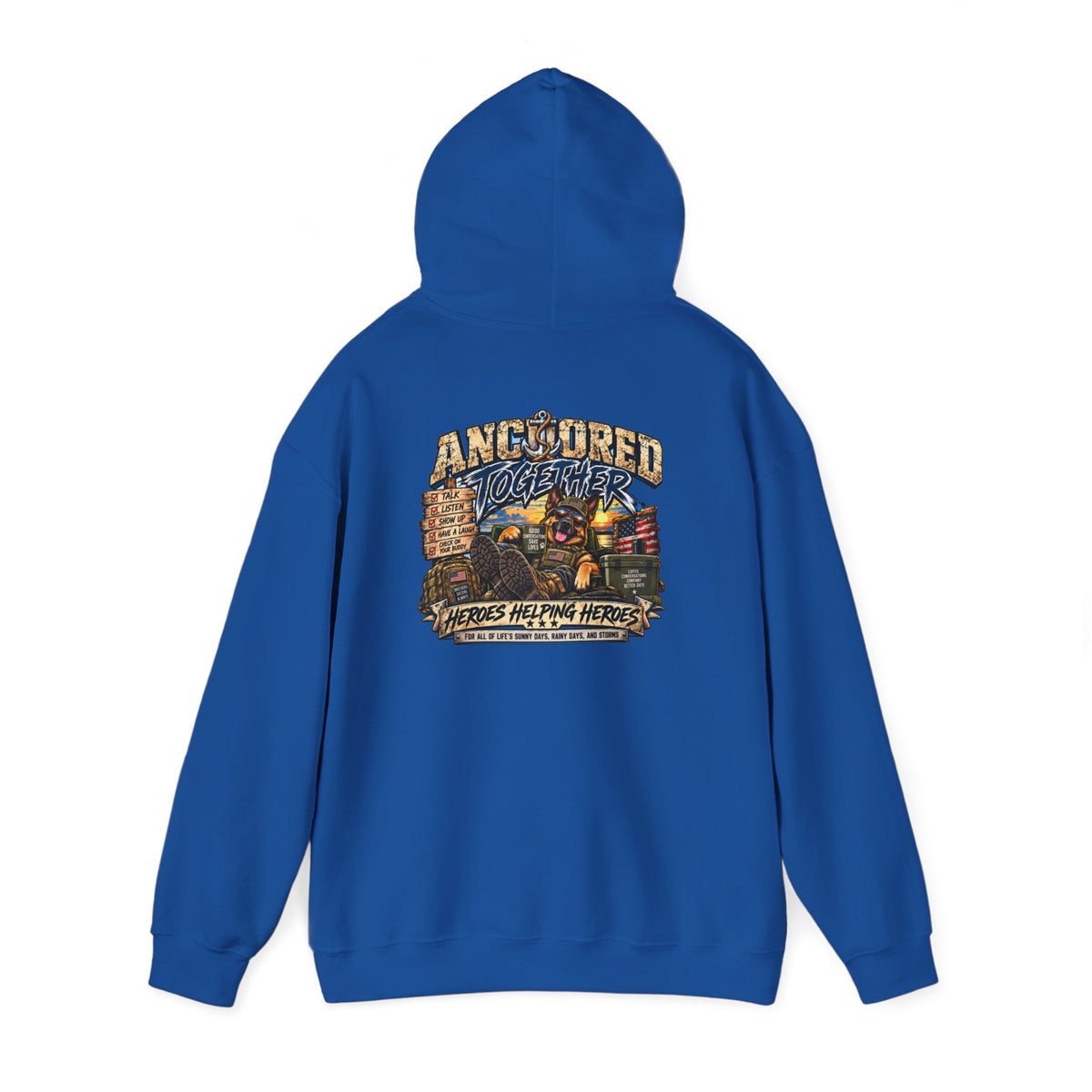 Anchored Together Hoodie — Heros Helping Heros