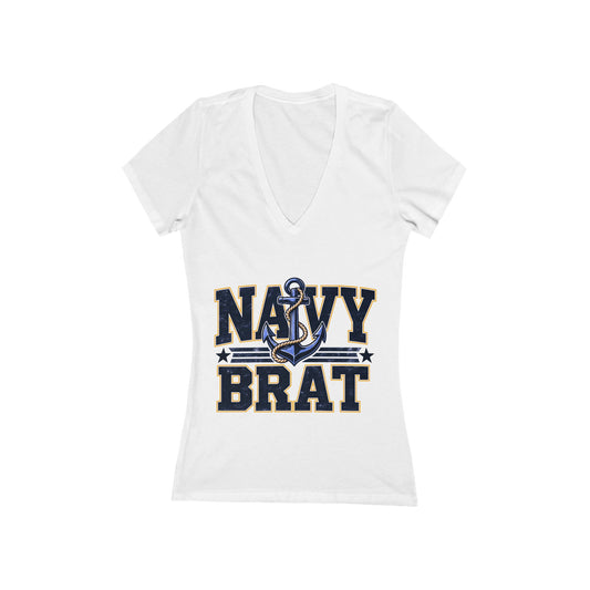 Women's Jersey Short Sleeve Deep V-Neck Tee