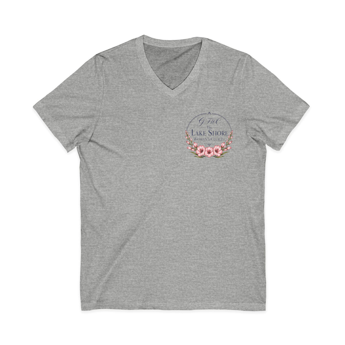 GFWC Unisex Jersey Short Sleeve V-Neck Tee