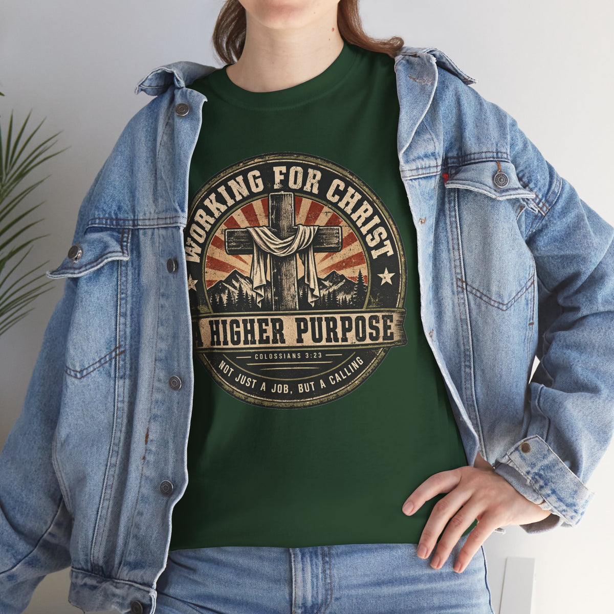 Chaplain T‑Shirt — "Working for Christ: A Higher Purpose" Christian Tee