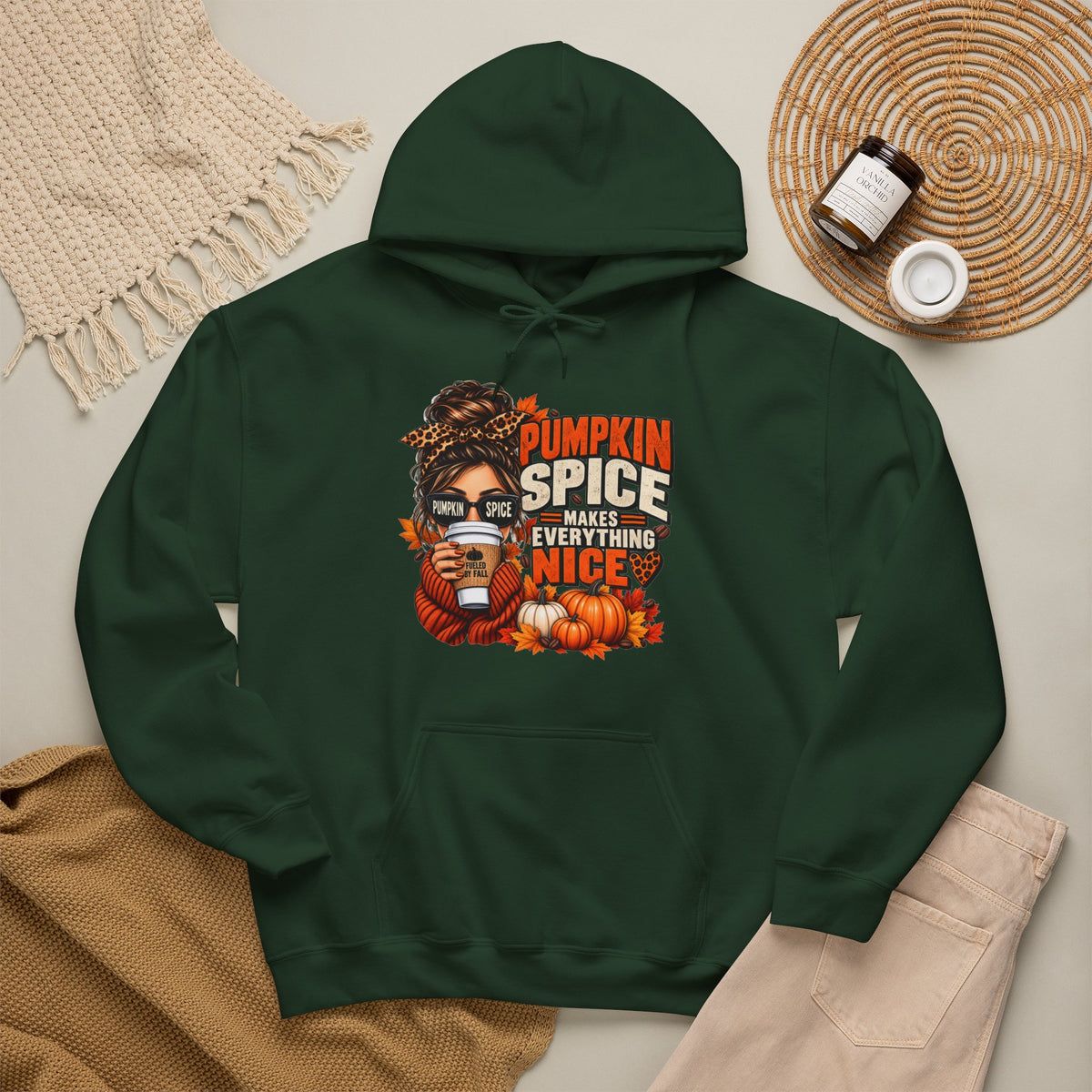 Pumpkin Spice Makes Everything Nice – Cozy Fall Hoodie