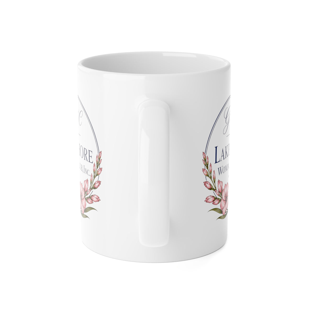 GFWC Mug - The Lake Shore Woman's Club Floral Logo Ceramic Mug (11oz)