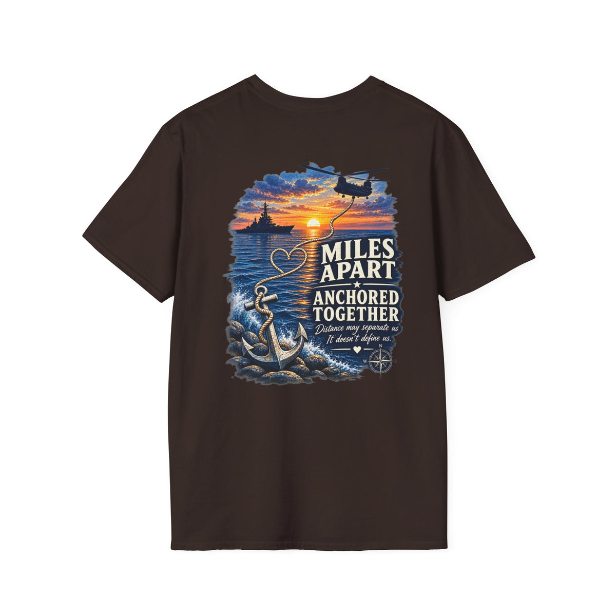 Miles Apart, Anchored Together — Military Deployment Shirt