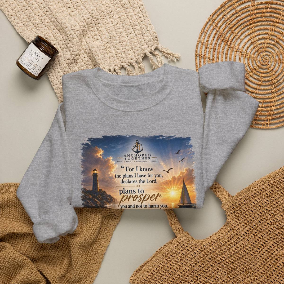Jeremiah 29:11 Crewneck Sweatshirt — 'Plans to Prosper' Christian Faith Gift for Women