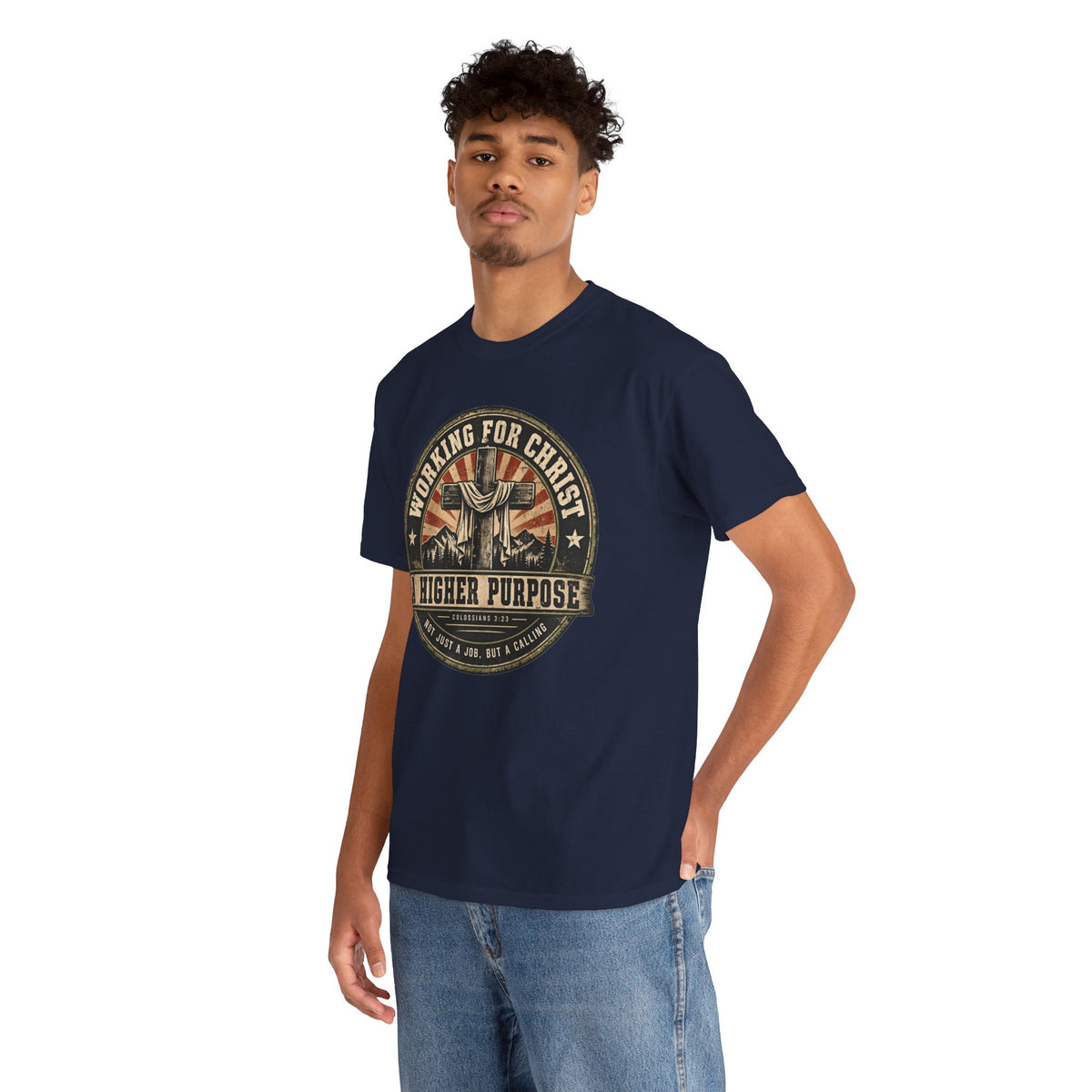 Chaplain T‑Shirt — "Working for Christ: A Higher Purpose" Christian Tee